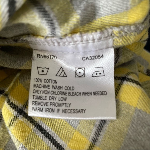 💗 Lark & Wolff Yellow Plaid Shirt - Picture 7 of 9